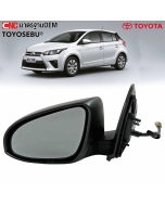 TOYOSEBU กระจกมองข้าง TOYOTA YARIS ปี 2014 - ไฟฟ้า (3สาย) - ดำ - ข้างซ้าย