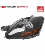 ไฟหน้า TOYOTA VIOS ปี 2007-2012 โคมดำ+ส้ม SMOKE